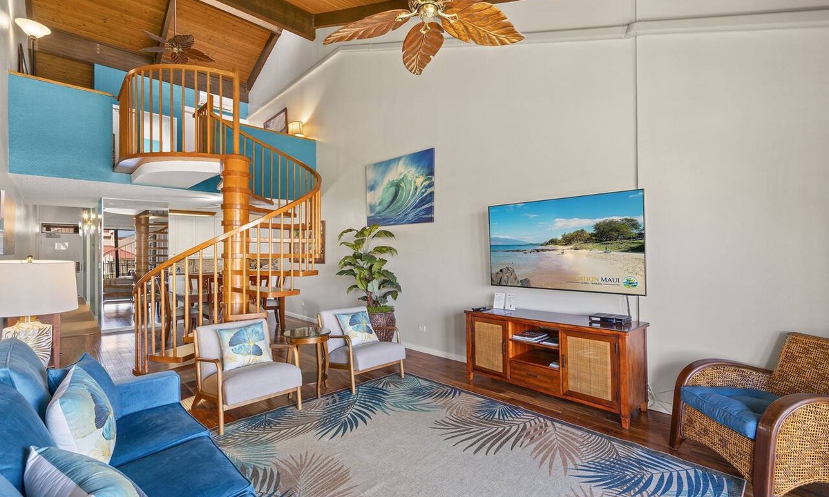 Kihei Condo | Kamaole Sands 7-406 - Courtyard and Ocean Views - Stunning Renovation - Split AC