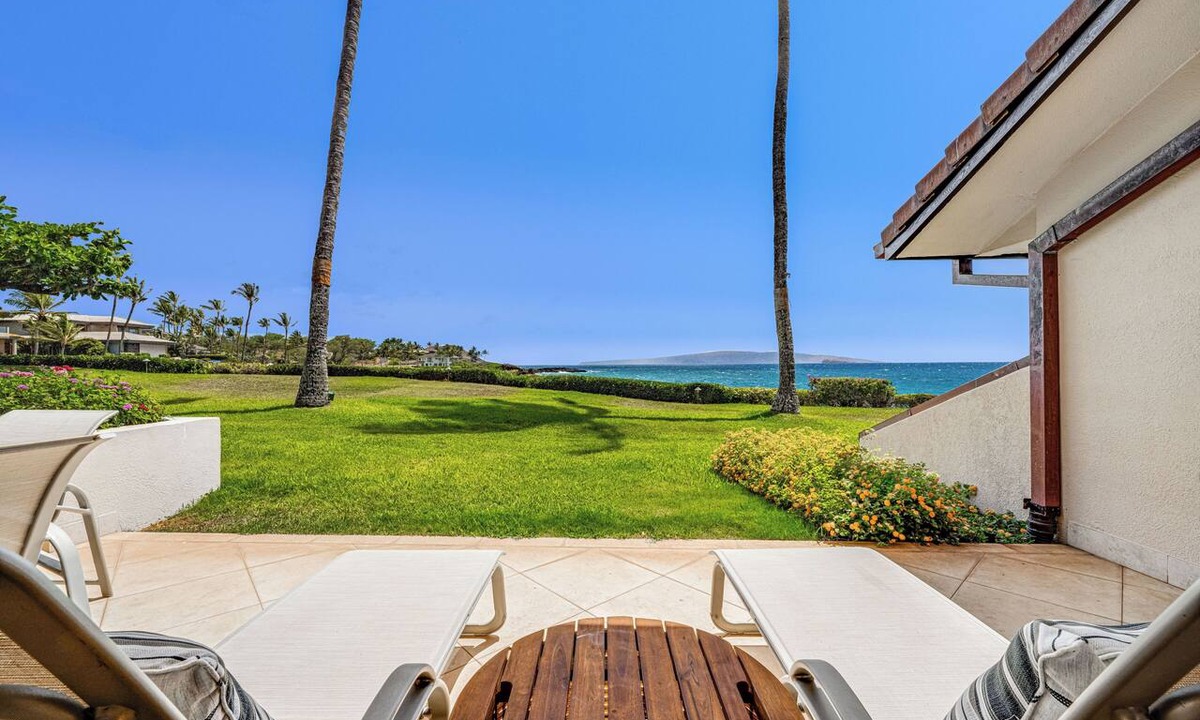 Wailea Condo | Premium Oceanfront Makena Surf #F-102 with Central AC & Island Views