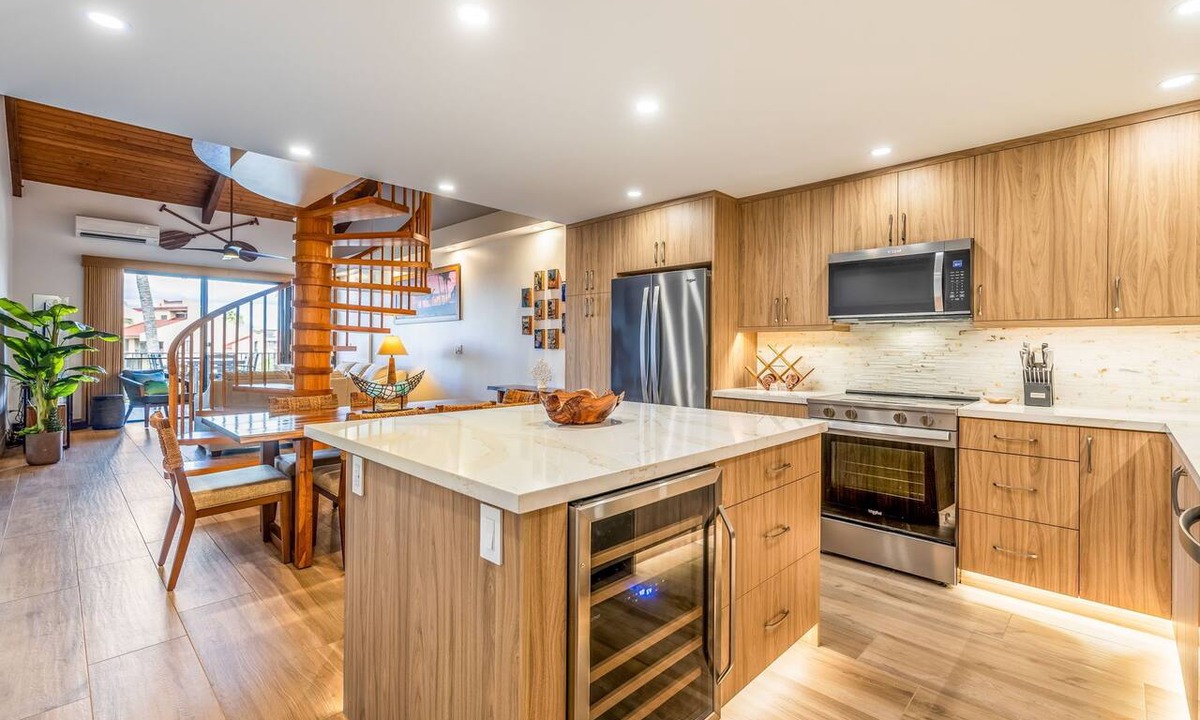 Kihei Condo | STUNNING BRAND NEW REMODEL-CUSTOM FINISHES-WELL EQUIPPED-LARGE LANAI-AC
