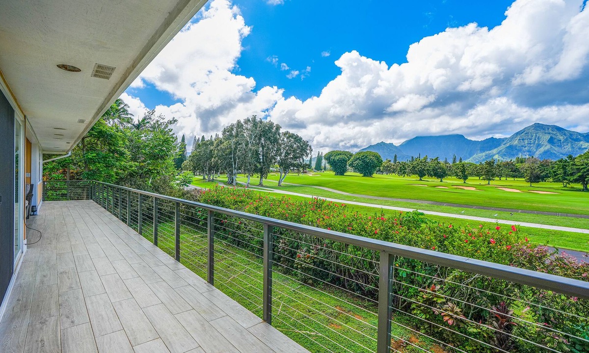 Princeville House | Stunning home , AC, Mtn &waterfall views, 86"TV, walk to beach & golf