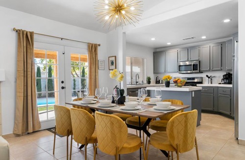 North Las Vegas House | 5BD Memorable Stays and Backyard Games Galore!