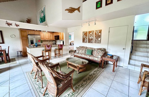 Princeville Condo | Beautiful Hawaiian condo with mountain views, pool, & hot tub - steps to beach