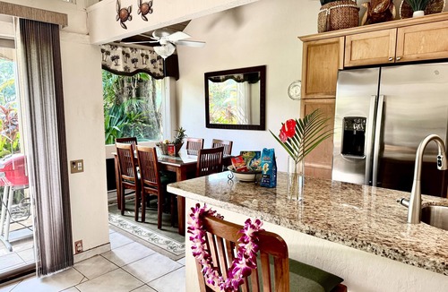 Princeville Condo | Beautiful Hawaiian condo with mountain views, pool, & hot tub - steps to beach
