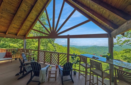 Wolf Laurel House | Beautiful Mountain Home: 6BR/4BA Hot Tub+Game Room+Golf+Views