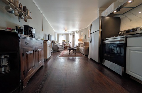 Cobleskill Apartment | Charming Apartment Downtown Cobleskill AC - Coffee Station - Good Night's Sleep
