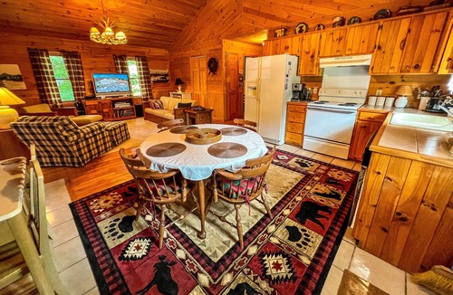 Jefferson Cabin | Cozy Log Cabin w/Gas Fireplace - 2BR/1.5BA Near New River & Parkway