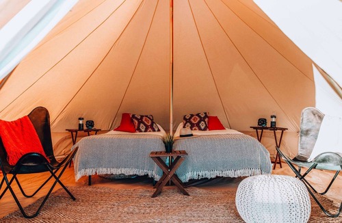 Valle House | Family Tent w/Shared Bathroom - Find us among the juniper trees and open sky.