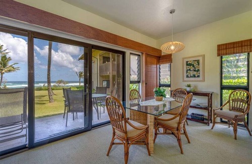 Lihue Condo | Ground Floor Ease w/Lanai, Full Kitchen, Ceiling Fans, WiFi, TV+DVD–Kaha Lani 112