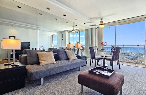Waikiki Condo | Ilikai Marina 1192 Ocean/Sunset Views King Bed, Sofa Bed