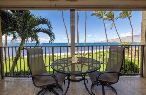 Kihei Condo | Kihei Beach Unit 204 Oceanfront Great Views Sugar Beach West Maui Mountains