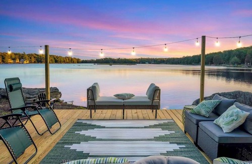Tobyhanna House | Lakefront Beach Entry - Hot Tub, Movie Theater!