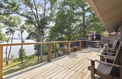 Beaver Shores House | Lakefront Luxury! Direct Water Access, Spa, Fire Pit & Boat Launch-Sleeps 17