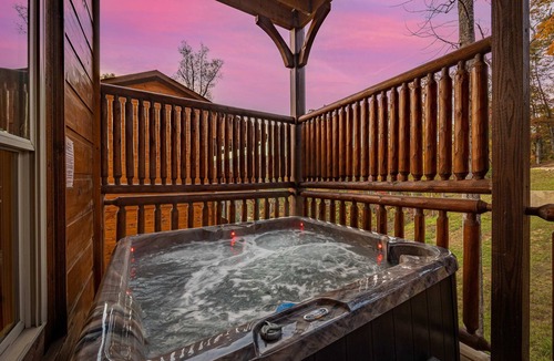 Chalet Village North House | Modern Cabin Movie Theater Hot Tub Game Room