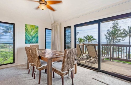 Lihue Condo | Oceanfront 3 Bedroom w/Kitchen and Lanai–Kaha Lani