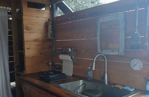 Ocean View Cabin | One bedroom cabin with fridge,kitchen and shower close to the clean toilets.