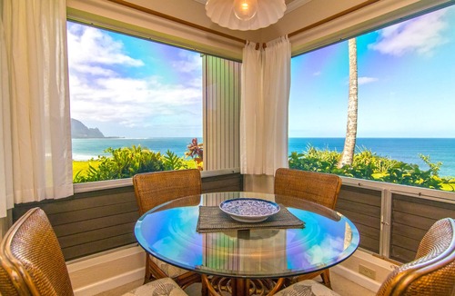 Princeville Condo | Pali Ke Kua #118: Ocean views from every room and gorgeous Bali Hai sunset!