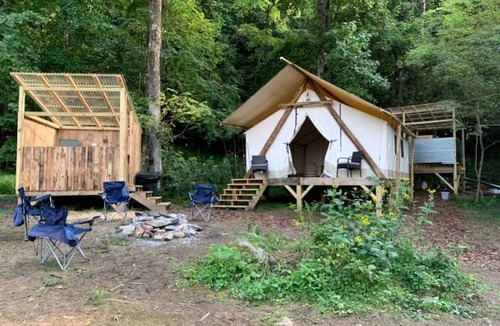 Moravian Falls RV Rental | Romantic Glamping Tent Amazing for a Couples Escape in Moravian Falls, North Carolina