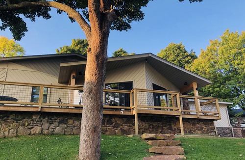 Afton House | Rustic charm awaits you on Monkey Island with beautiful views of Grand Lake.