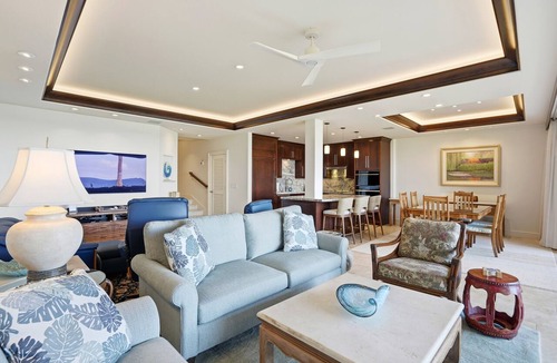 Wailea Condo | Stunning Beachfront Condo at Makena Surf Resort #E104 with Panoramic Ocean Views