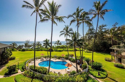 Lihue Condo | Sweet Ground Floor Suite w/WiFi, Lanai, Kitchen, Flat Screens, DVD–Kaha Lani 122