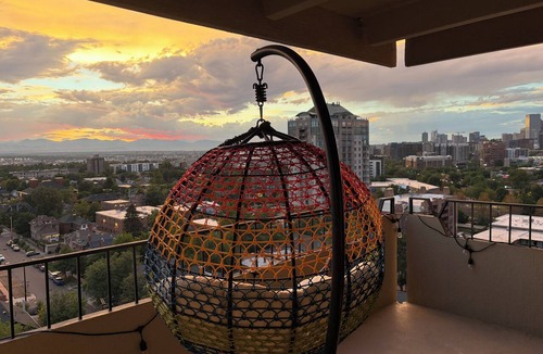Speer Condo | Unique Colorful High Rise with Unbelievable Mountain and City Views