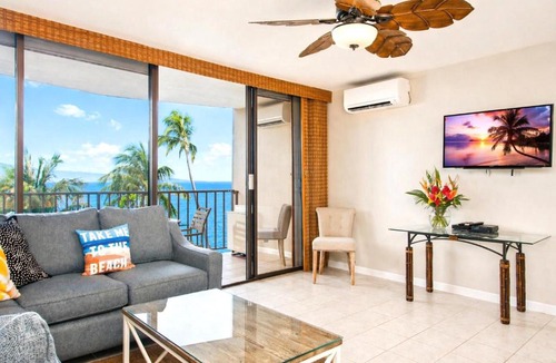 Kahana Apartment | Valley Isle Oceanfront 2 BR Sleeps 5 Villas Peaceful Retreat Complimentary Car with 6 Nights VIR-508 by KBM