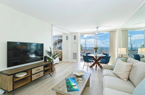 Waikiki Condo | Waikiki Marina & Ocean Views! Easy Walk to Beach! Washlet, Kitchen, AC, Wi-Fi