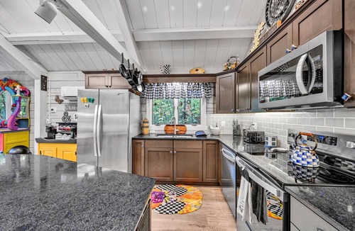 Lebanon Cabin | Whimsical cabin — 4 acres with hot tub, fire pit, spacious screened porch & pond