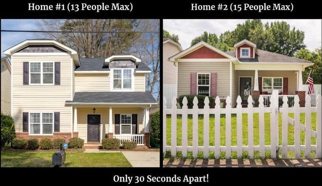 2 Entire Homes ~ Fit 28ppl ~ Min to Airport/Uptown