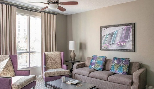 A Mediterranean-style vacation retreat immediately adjacent to Formula1 Paddock in Las Vegas
