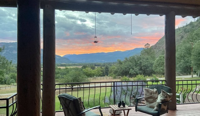 Dog-friendly canyon home with mountain views, game room, fireplaces