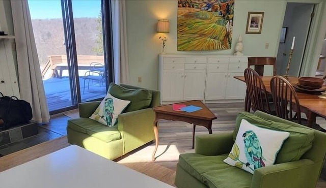 Enjoy a sunset view from the deck at "Pineapple" in Eagles Mere in Eagles Mere