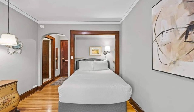 Experience a refined retreat at this elegant apartment situated in the vibrant center of downtown Two Harbors, Minnesota. in Two Harbors