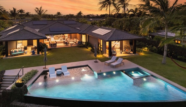 Exquisite 4BR Ka 'Ulu Estate (102A) at Hualalai – Infinity Pool & Golf Views