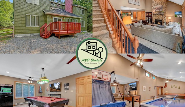Family & Pet Retreat-2 Amazing Game Rooms-FencedYd-Pool-Beach-JimThorpe-Speedway