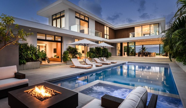 Kailua Beach Escape by Gather: Luxury Beachfront Estate w/Pool, Hot Tub & Views