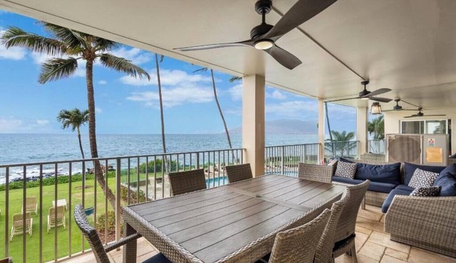 Luxury by the Waves:Royal Mauian 218-Your Premium Oceanfront Sanctuary!-With A/C
