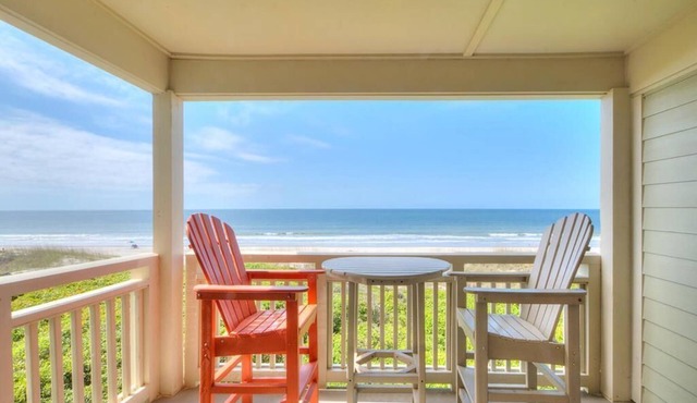 Oceanfront Caswell Beach OIBV 406, a cozy 2-bedroom condo for up to 5 guests.