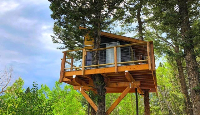 Off-Grid yet Modern Tree House in the Sangre de Cristo Mountains, Colorado