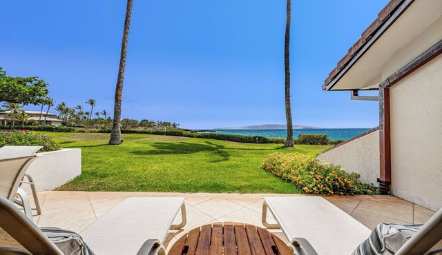 Premium Oceanfront Makena Surf #F-102 with Central AC & Island Views