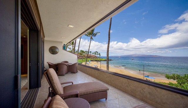 Prime Oceanfront Location – Beautiful Makena Surf #B-208 with Panoramic Views