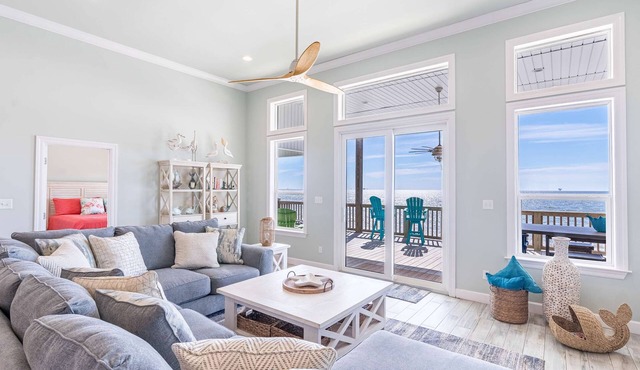 Spacious Gulf front home w/spectacular sunrise & sunset views