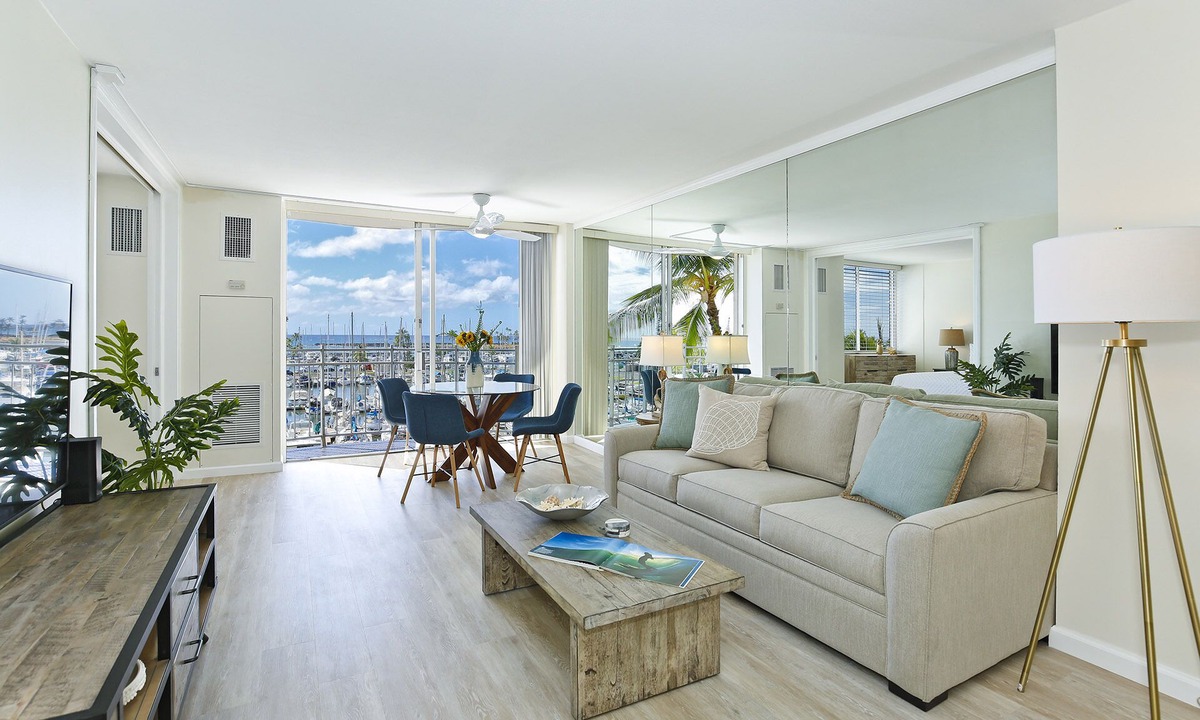 Waikiki Condo | Waikiki Marina & Ocean Views! Easy Walk to Beach! Washlet, Kitchen, AC, Wi-Fi