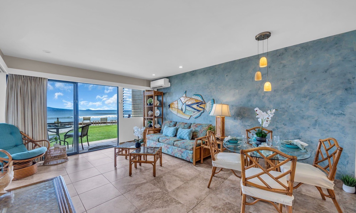 Maalaea Condo | Oceanfront Ground Level 1BR Plantation Style