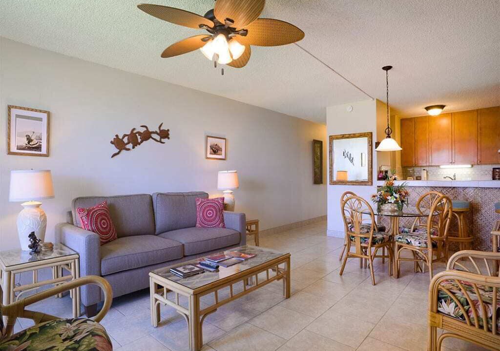 Kihei Condo | Easy Kihei Living! Kitchen, Lanai, Laundry, AC, WiFi+Flat Screens–Kamaole Sands 10204