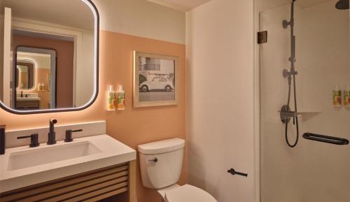 Queen Room with One Queen Bed and One Twin Bunk Bed Above