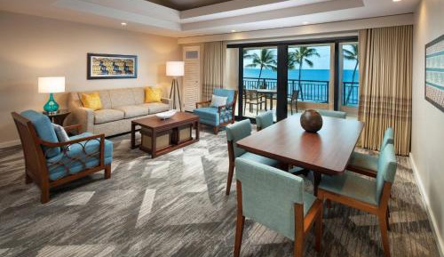 Deluxe Oceanfront Suite with Two Queen Beds and Sofa Bed