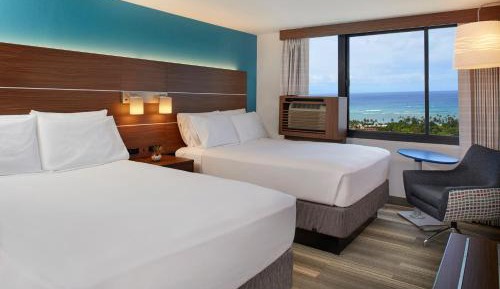 Double Room with Two Double Beds and Ocean View - Non-Smoking