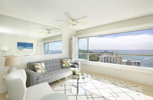 Diamond Head - Kapahulu - St. Louis Condo | Panoramic Oceanfront & Diamond Head views, just steps to beach. FREE Parking!