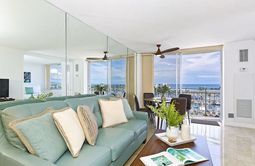 Waikiki Condo | Waikiki Ocean & Yacht Harbor Views! Short Walk to Beach, Shops & Restaurants!